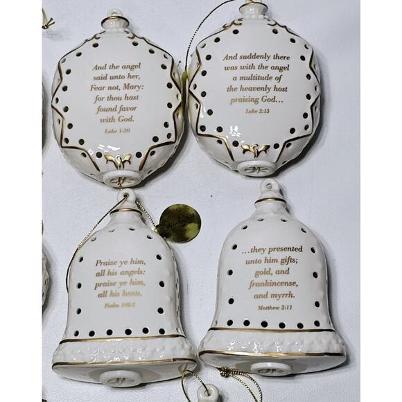 DANBURY MINT Nativity Illuminated Ornament Light Covers w/Christmas Bible Verses - Picture 9 of 13